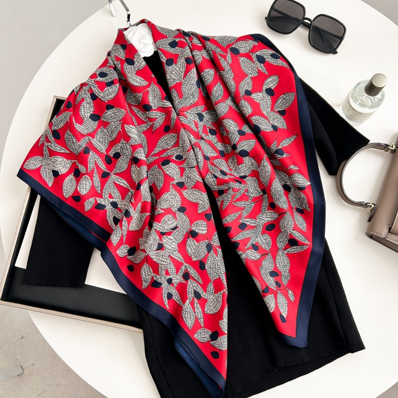 Scarf Silk Square - 90cm 정사각형 스카프 고품질 반다나 여성용