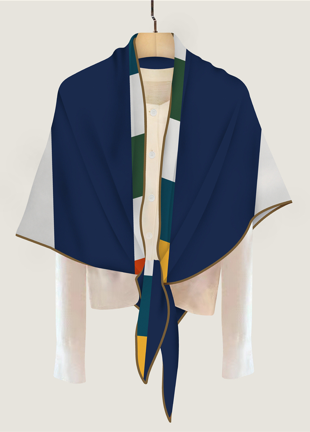 Pashmina Wrap Large - 삼각형 캐시미어 실크 스카프 여성 Shawls