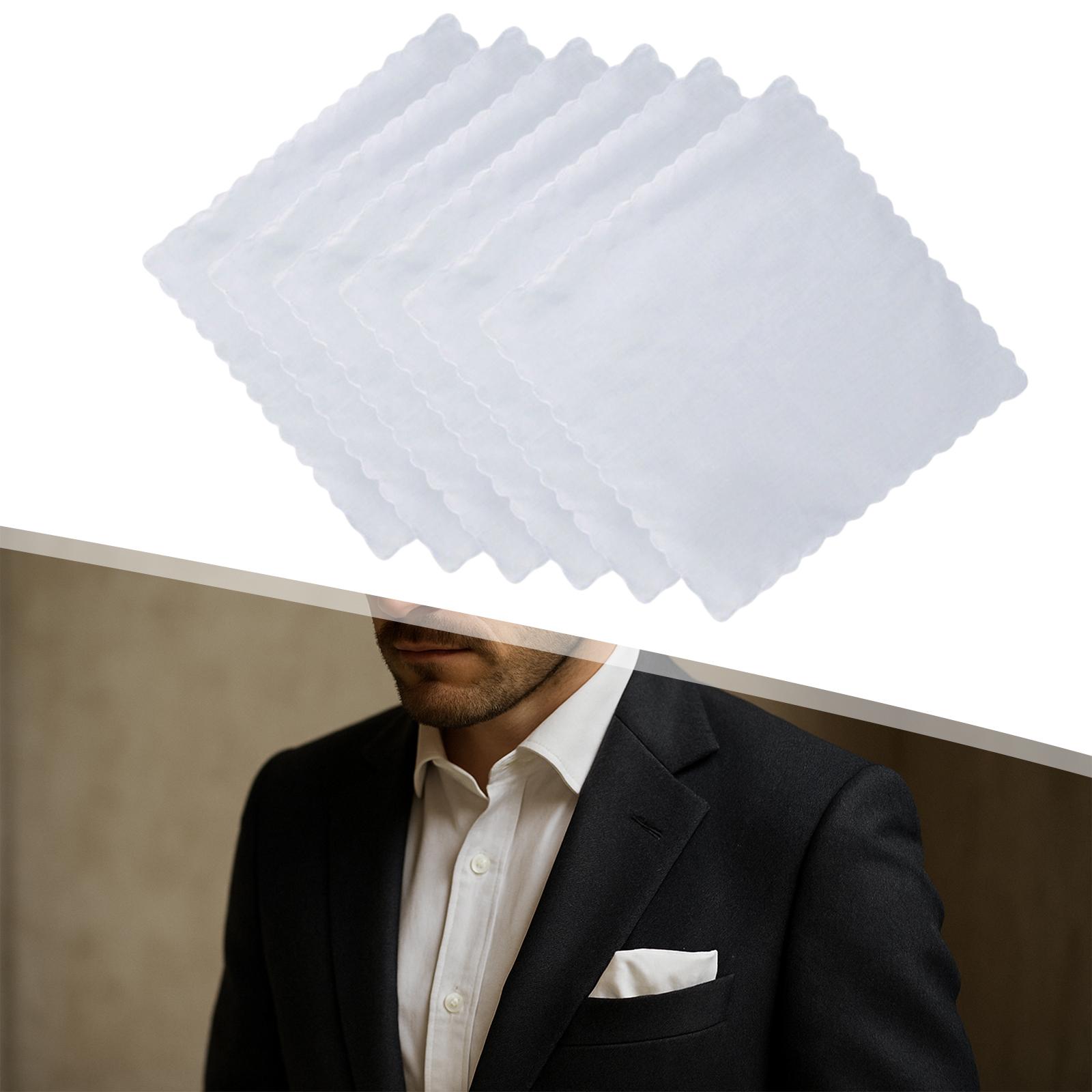 남성 여성을위한 6Pcs 면 손수건 포켓 손수건 공식  - Handkerchief Cotton Men 리뷰 및 가격