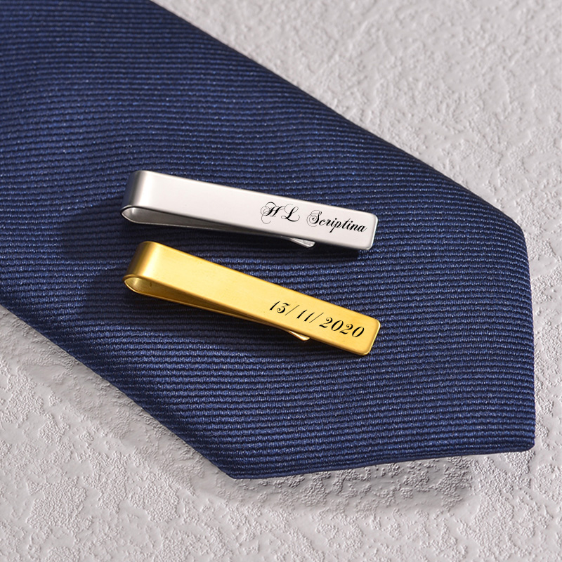 스테인레스 스틸 이름 각인 타이 클립, 맞춤형 로고 날 - Tie Bar Set Gift 리뷰 및 가격