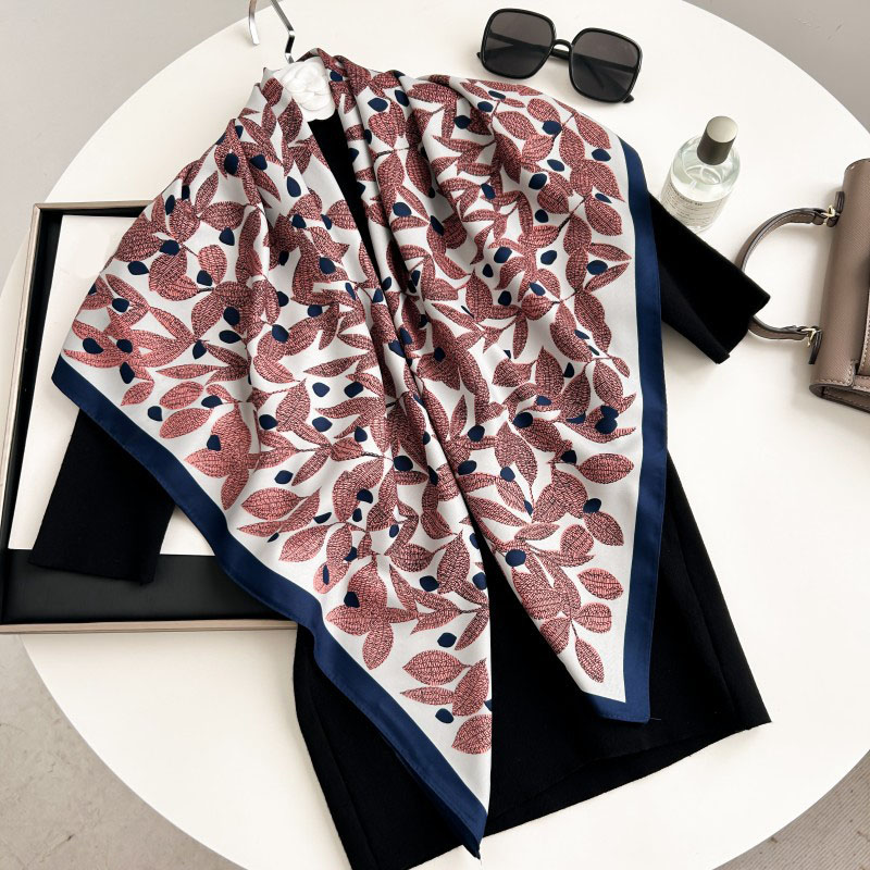 90cm 정사각형 스카프 고품질 반다나 여성용 명품 트 - Scarf Silk Square 리뷰 및 가격