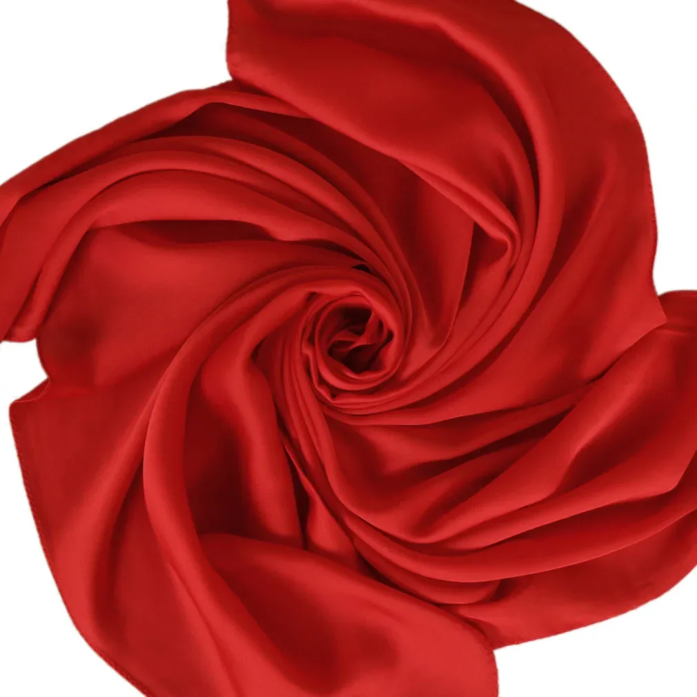 새틴 스카프 여성용 70cm 단색 부드러운 표면 헤드  - Scarf Silk Square 리뷰 및 가격
