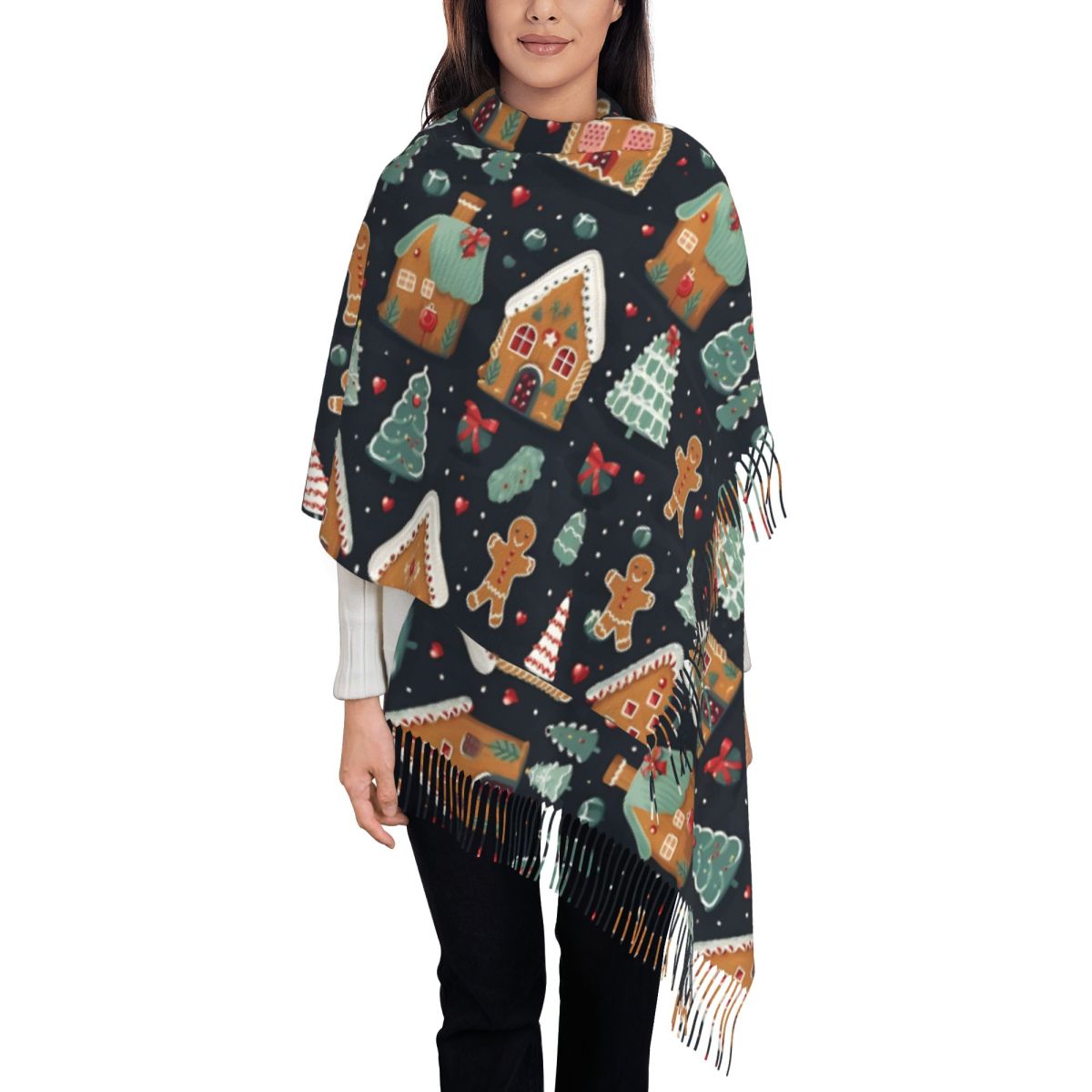 크리스마스 기쁨 - 여성용 겨울용 대형 부드러운 스카프 - Pashmina Wrap Large 리뷰 및 가격