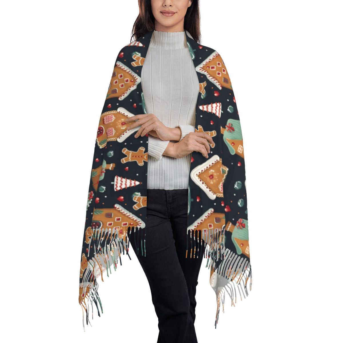 크리스마스 기쁨 - 여성용 겨울용 대형 부드러운 스카프 - Pashmina Wrap Large 리뷰 및 가격