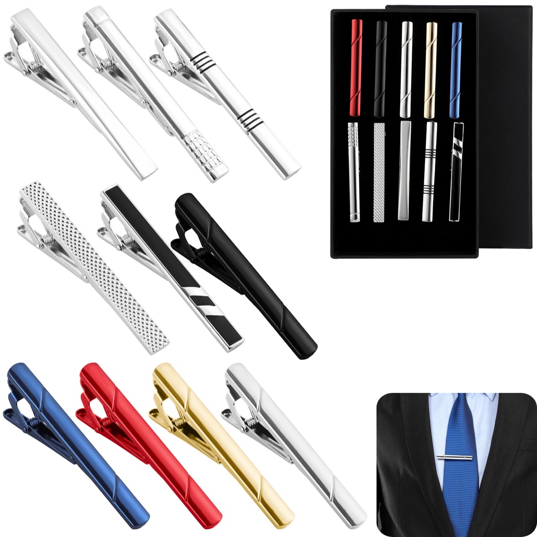 10개 묶음 넥타이 클립 세트 (남성용) - 일반 넥타 - Tie Bar Set Gift 리뷰 및 가격