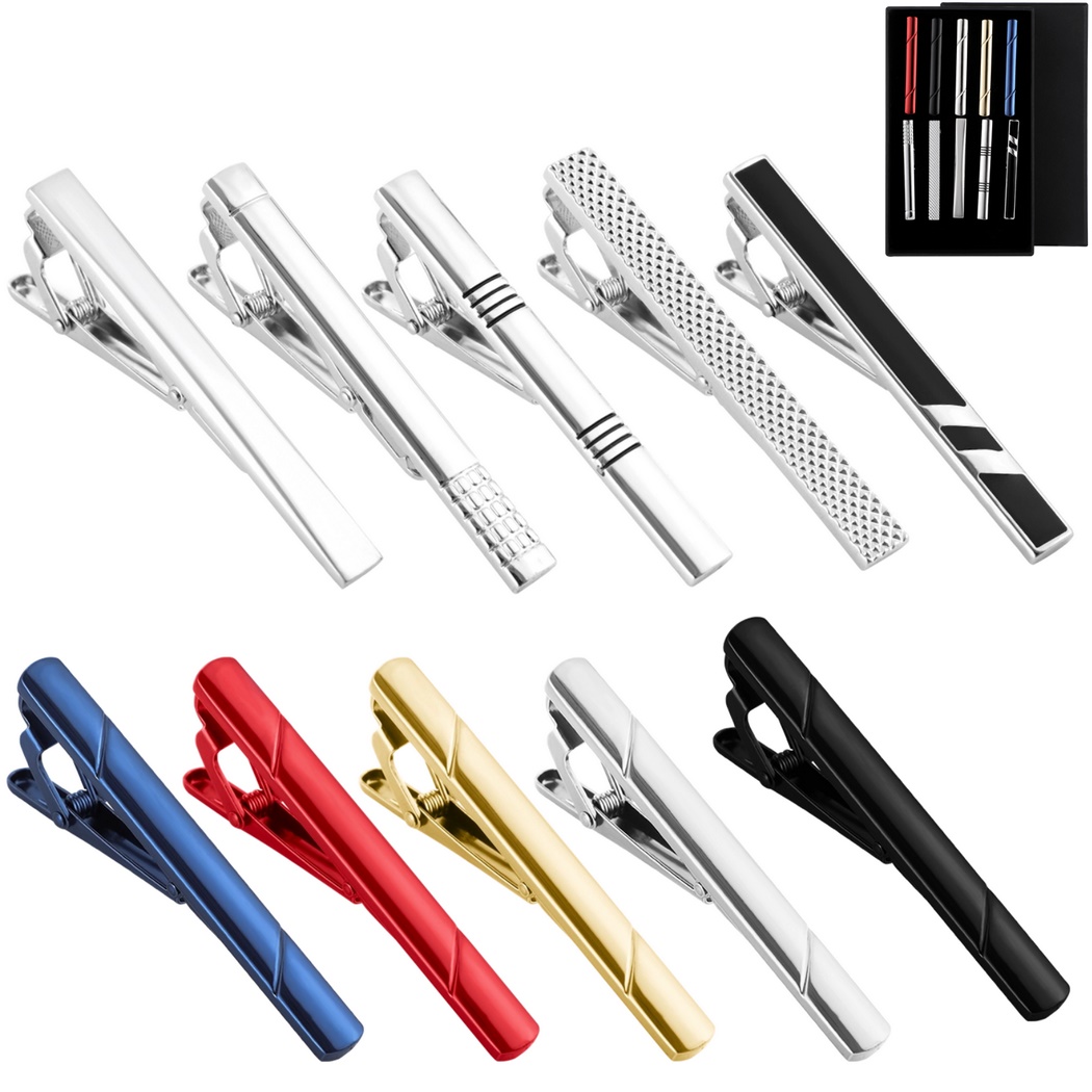 10개 묶음 넥타이 클립 세트 (남성용) - 일반 넥타 - Tie Bar Set Gift 리뷰 및 가격