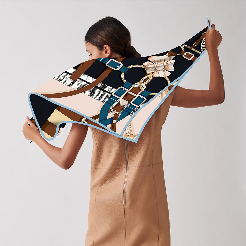 90cm 새로운 디자인 벨트 능 직물 실크 스카프 목도 - Face Scarf Mask 리뷰 및 가격