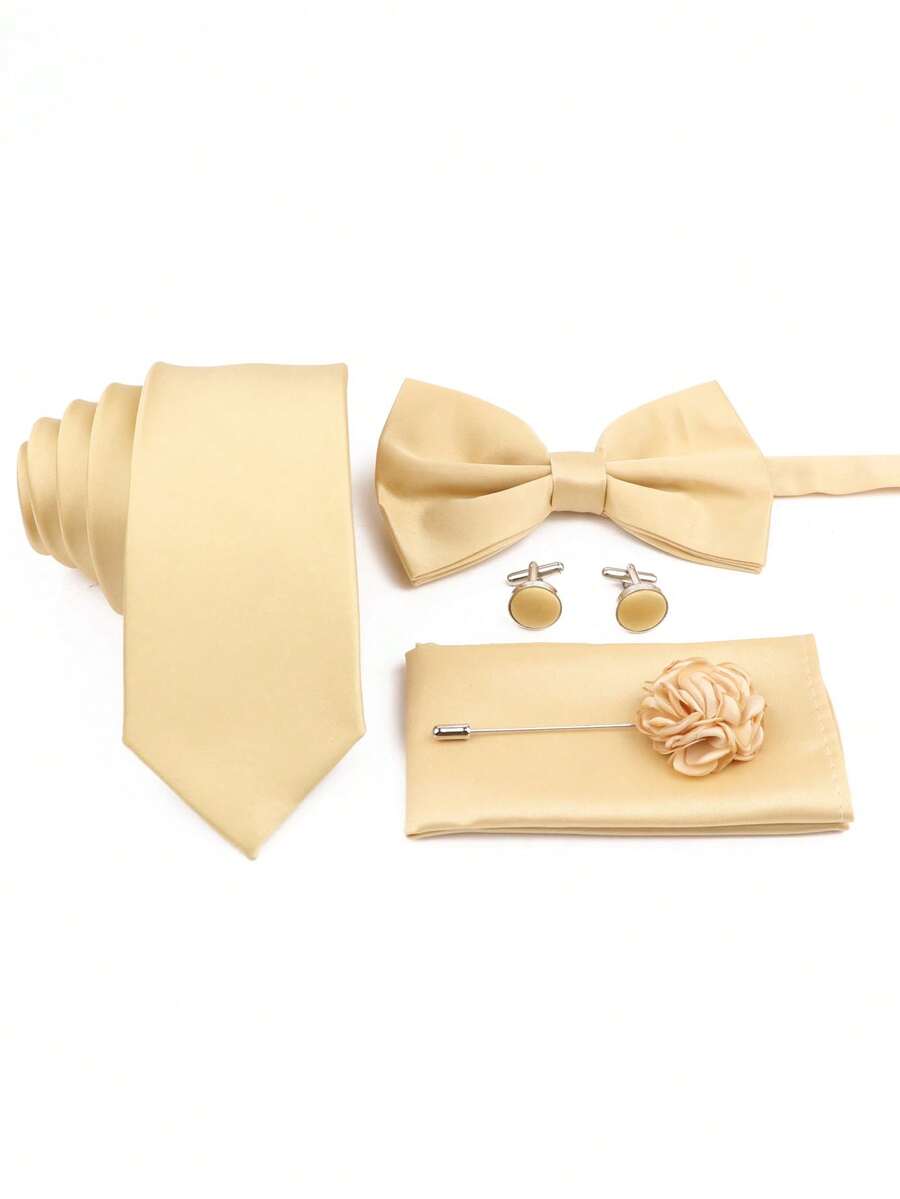 SGIAWETA-5개/세트 샴페인 색상 신랑 들러리 넥 - Pocket Square Set 리뷰 및 가격