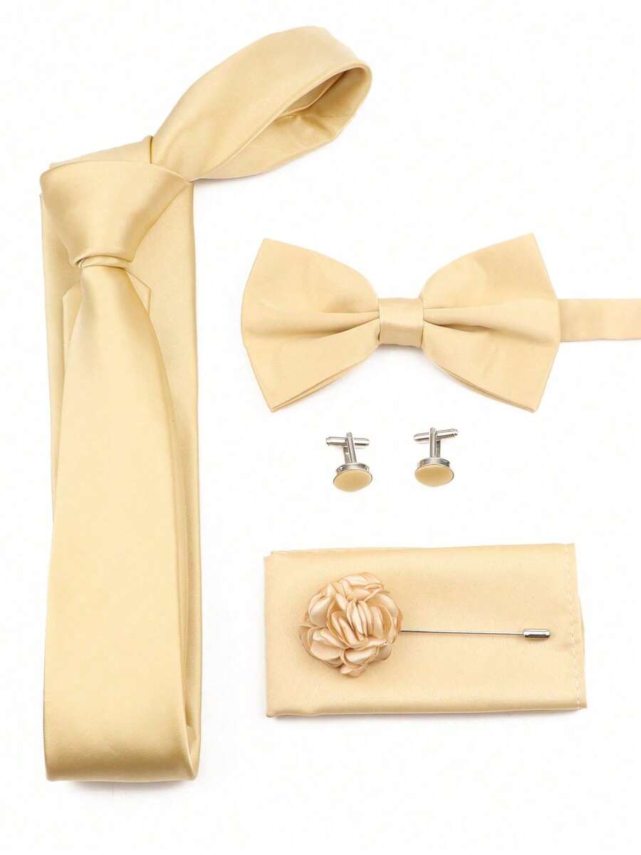SGIAWETA-5개/세트 샴페인 색상 신랑 들러리 넥 - Pocket Square Set 리뷰 및 가격