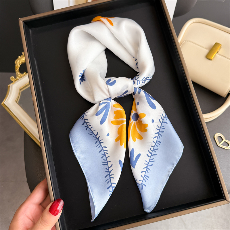 1Pc 새로운 프린트 패션 실크 스카프 스퀘어 스카프  - Scarf Silk Square 리뷰 및 가격