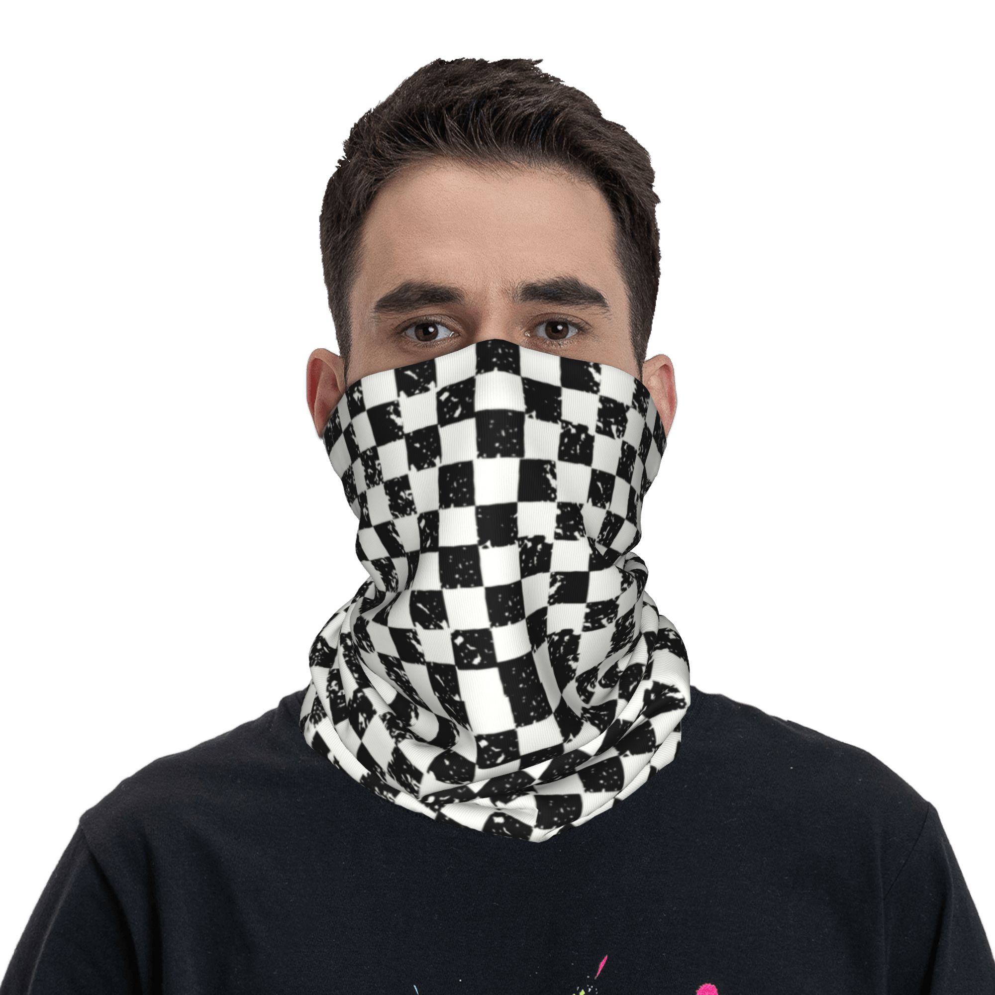커스텀 레트로 체크무늬 플래그 겨울 헤드밴드 넥워머 남 - Neck Warmer Tube 리뷰 및 가격