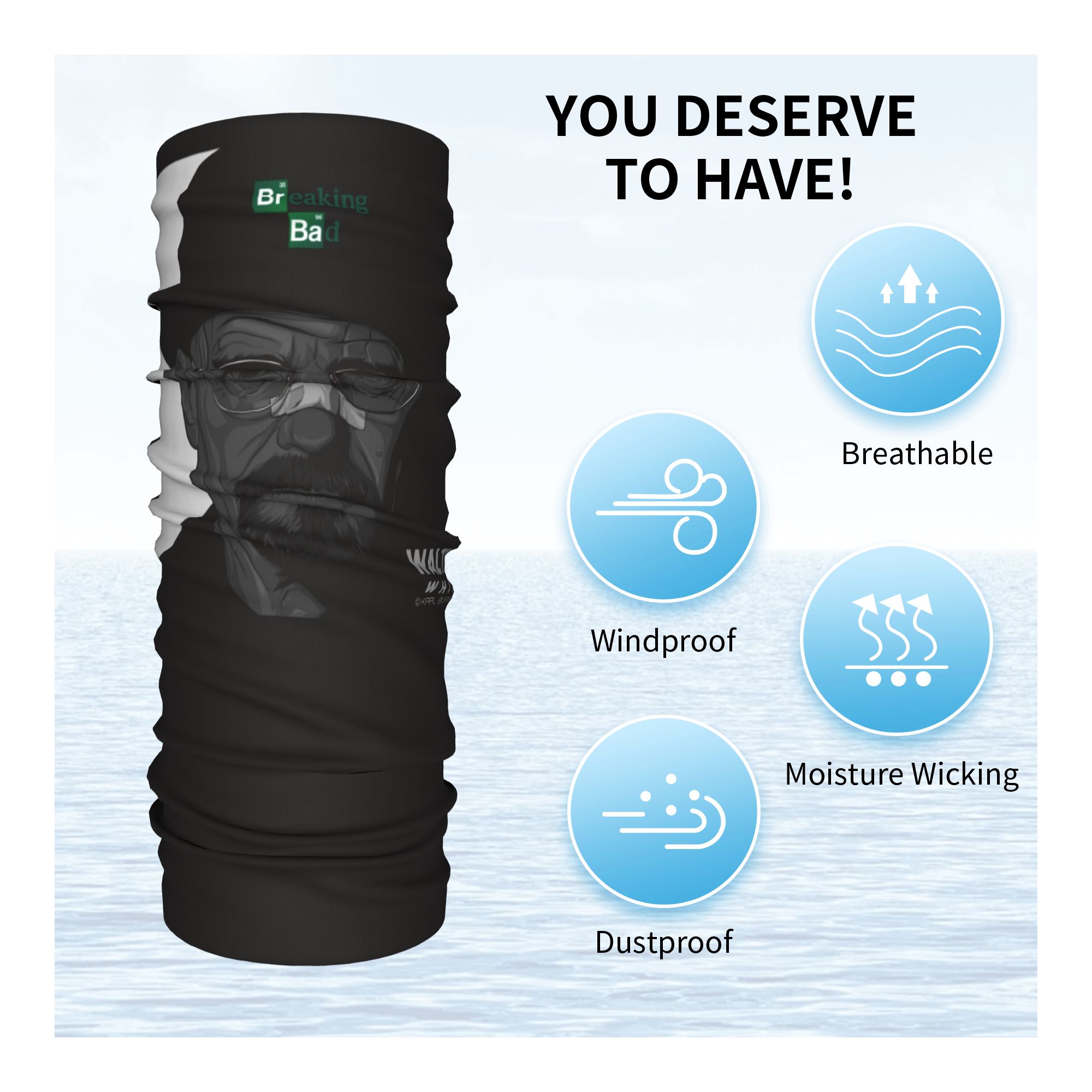 커스텀 쿨 브레이킹 배드 월터 화이트 겨울 헤드밴드 넥 - Neck Warmer Tube 리뷰 및 가격
