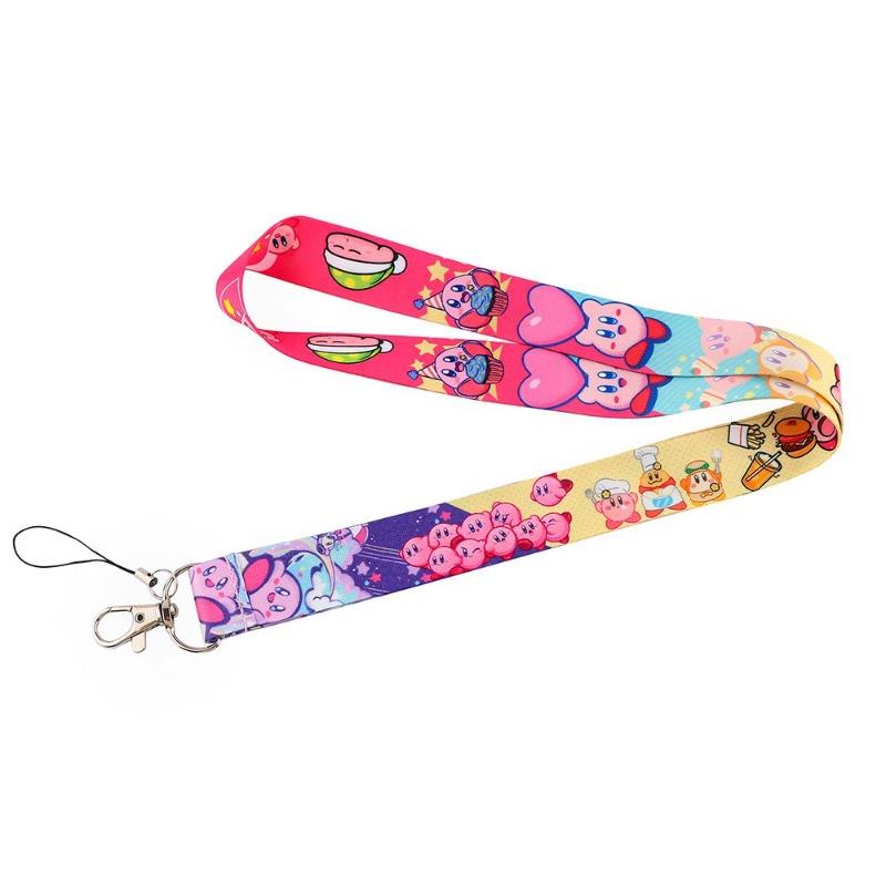 귀여운 커비 랜야드, 화려한 프린트 넥 스트랩, 휴대폰 - Lanyard Badge Holder 리뷰 및 가격